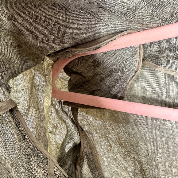 Sonia Rykiel Linen Crinkle Tan Blazer Jacket sz 44 - Picture 5 of 6